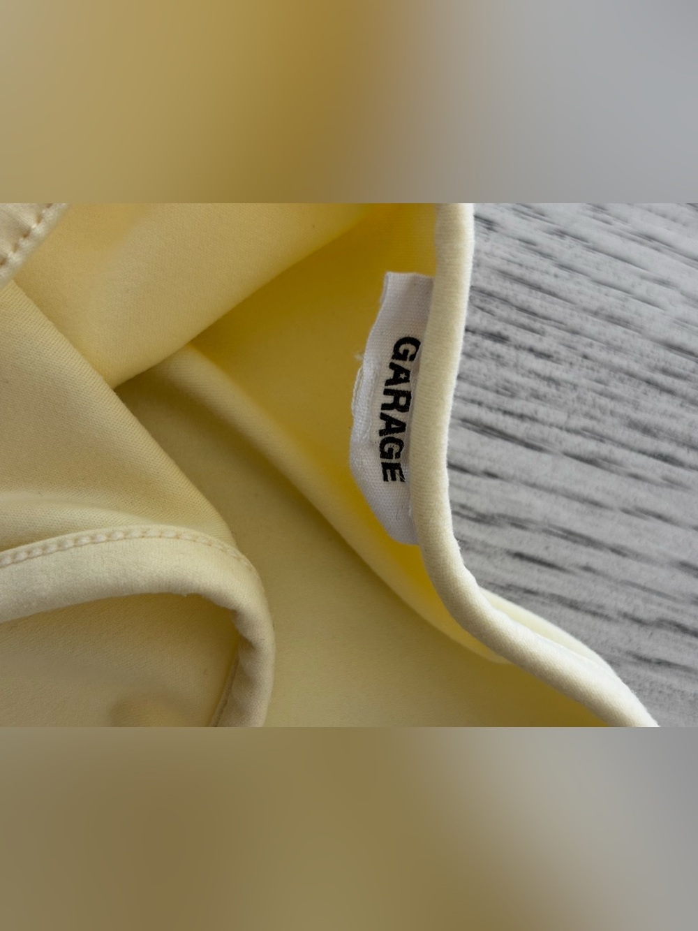 Garage Yellow Ribbed V-Neck Cropped Button Cardigan - Picture 5 of 6